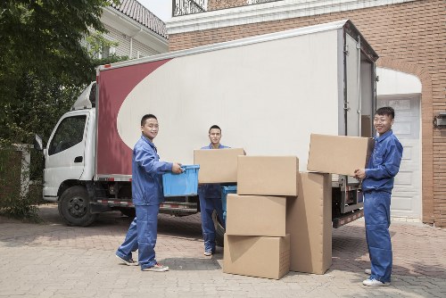 Commercial furniture removal service in South Kensington for office desks and chairs