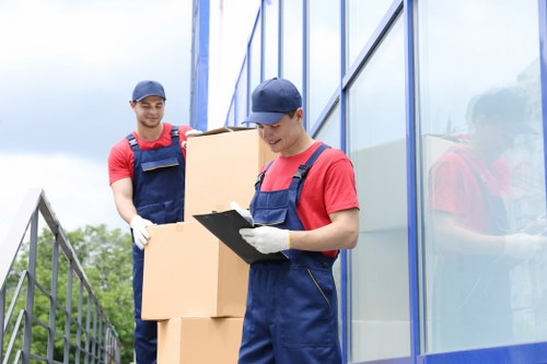 Packing boxes and protective materials for a move in South Kensington