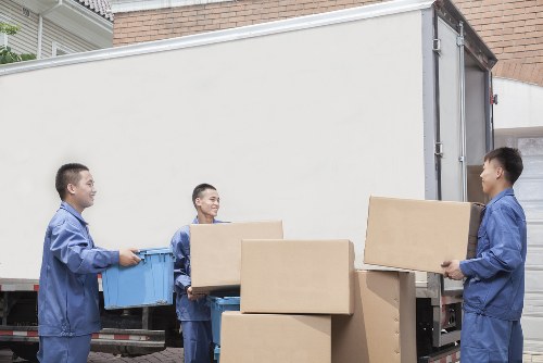 Man and van team supporting a business move in South Kensington