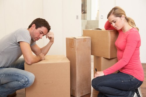 Furniture being moved from a South Kensington apartment